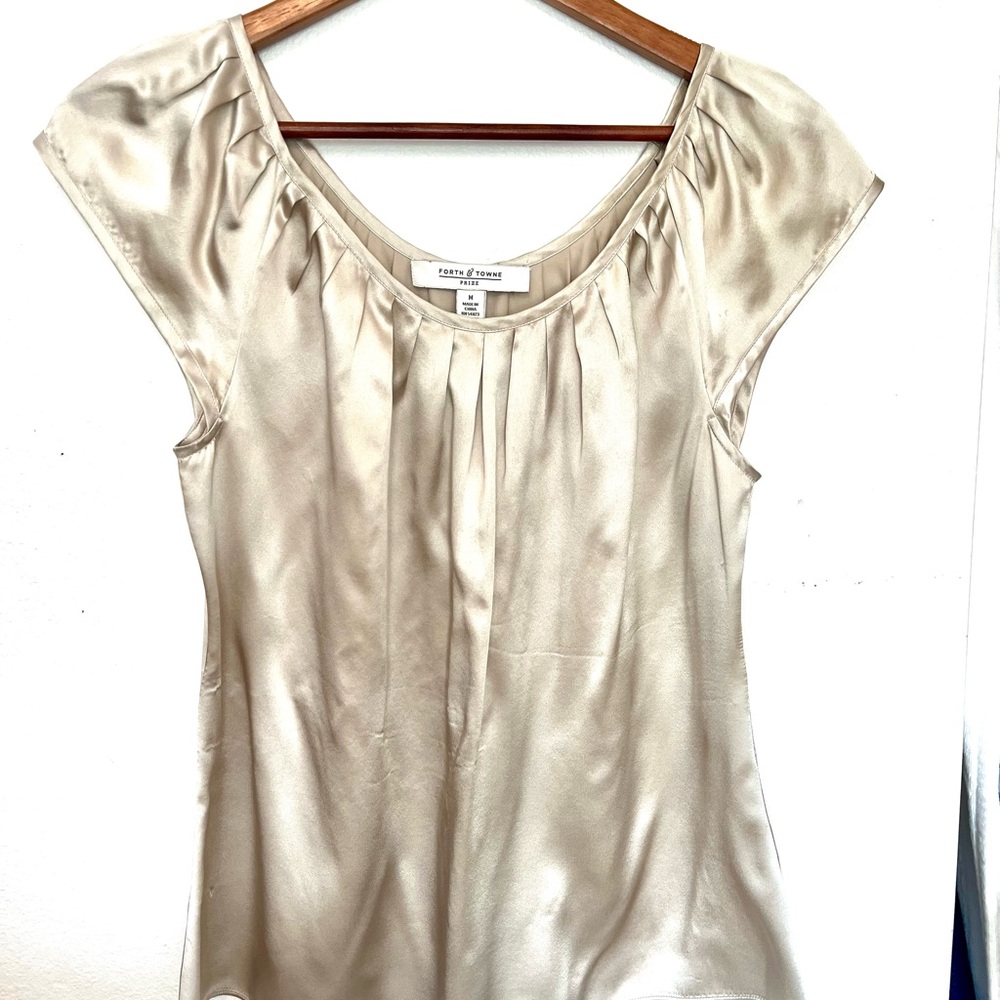 Forth & Towne Prize Elegant Silk Blouse